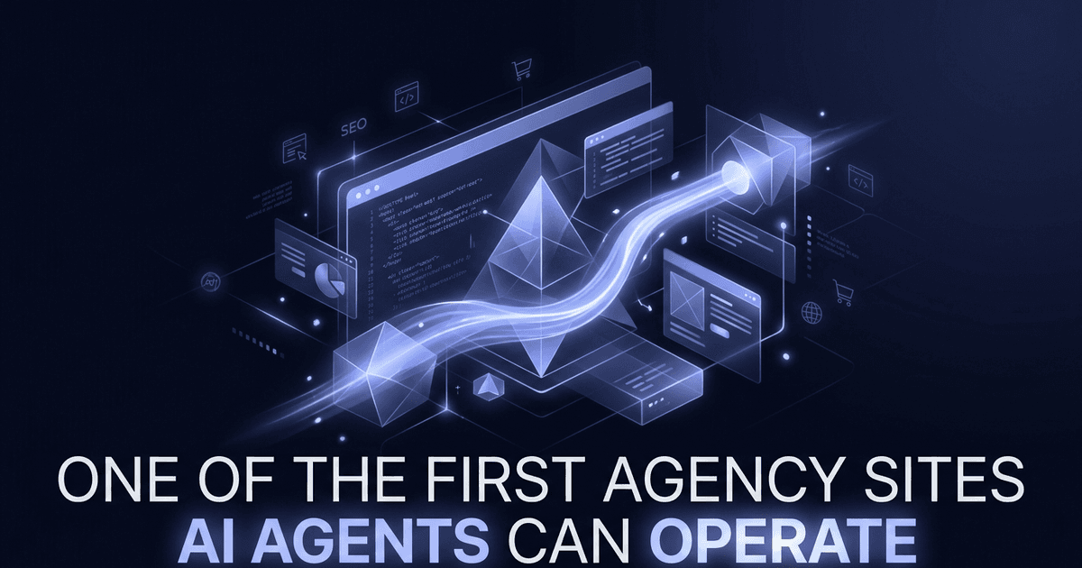 Cover: We made web-works.io one of the first agency sites AI agents can operate (not just read)