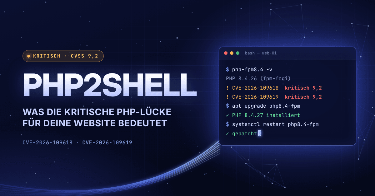 Cover: PHP2Shell: Was die kritische PHP-Lücke für deine Website bedeutet